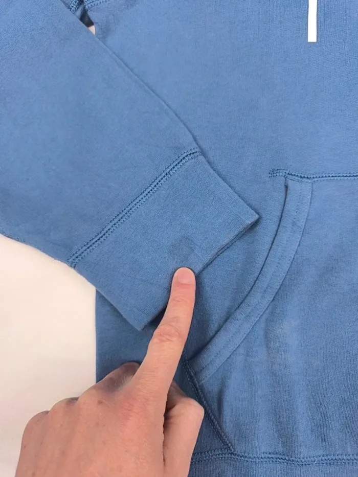 Sweat Polo Ralph Lauren homme bleu taille L capuche bon état - quelques tâches - photo numéro 6