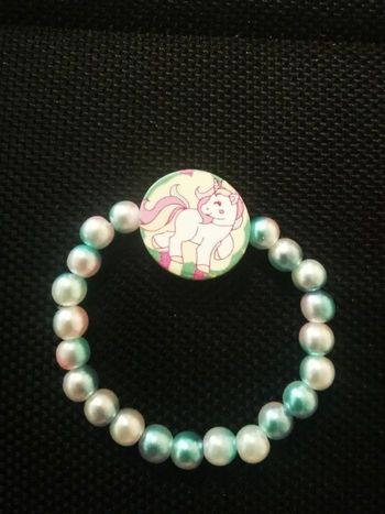 Bracelet Licorne perles vertes