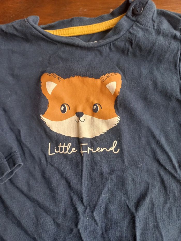 Lot 2 t-shirts manches longues "renard" - photo numéro 4