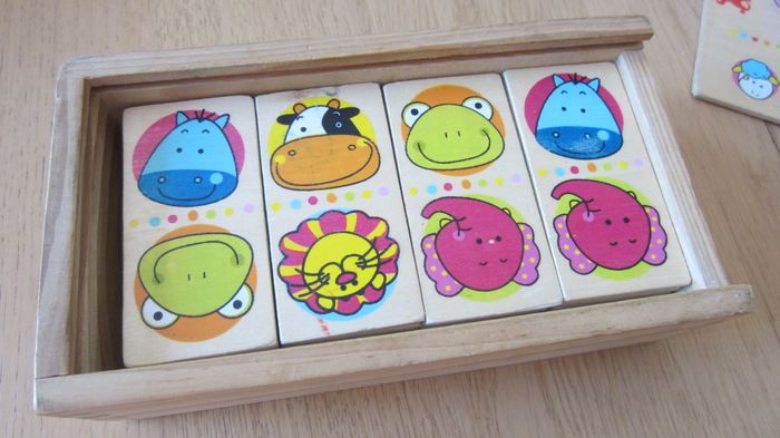 Jeu domino en bois theme animaux - photo numéro 3