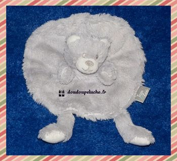 Doudou rond, plat, ours Tom et Zoé, en tbe