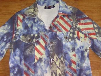 Veste N&N style jean et drapeaux taille 38 TBE