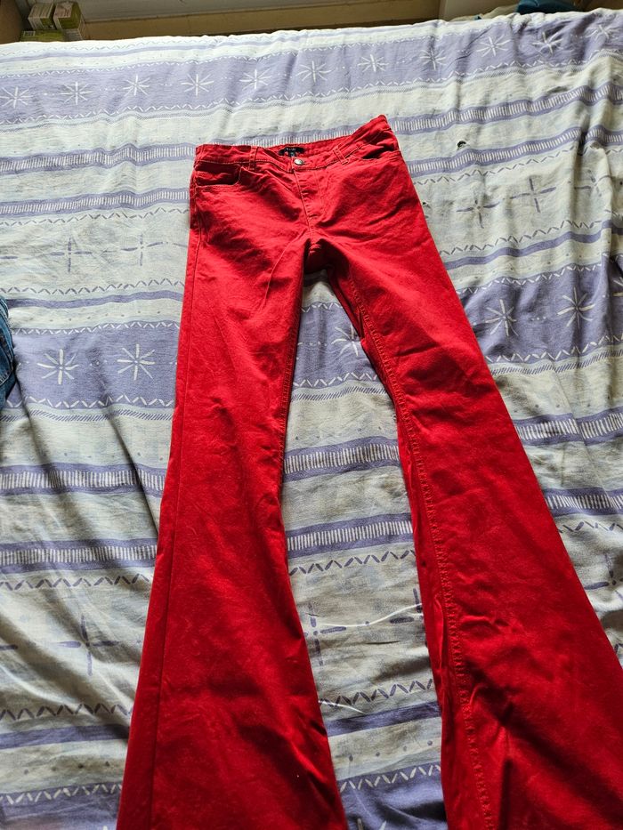 Pantalon rouge kiabi