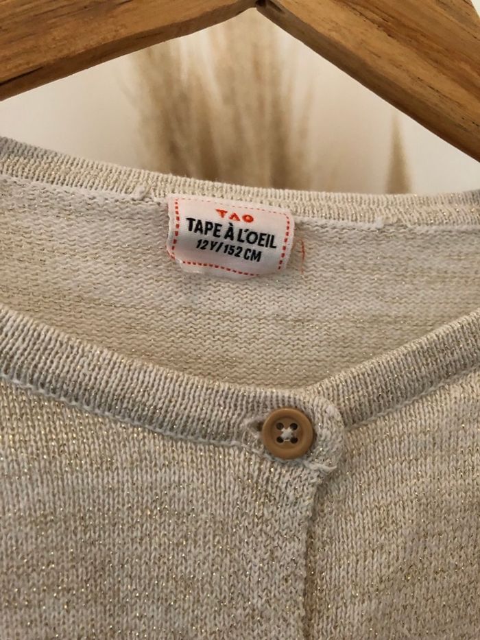Cardigan beige et doré Tape à l’œil 12 ans - photo numéro 4
