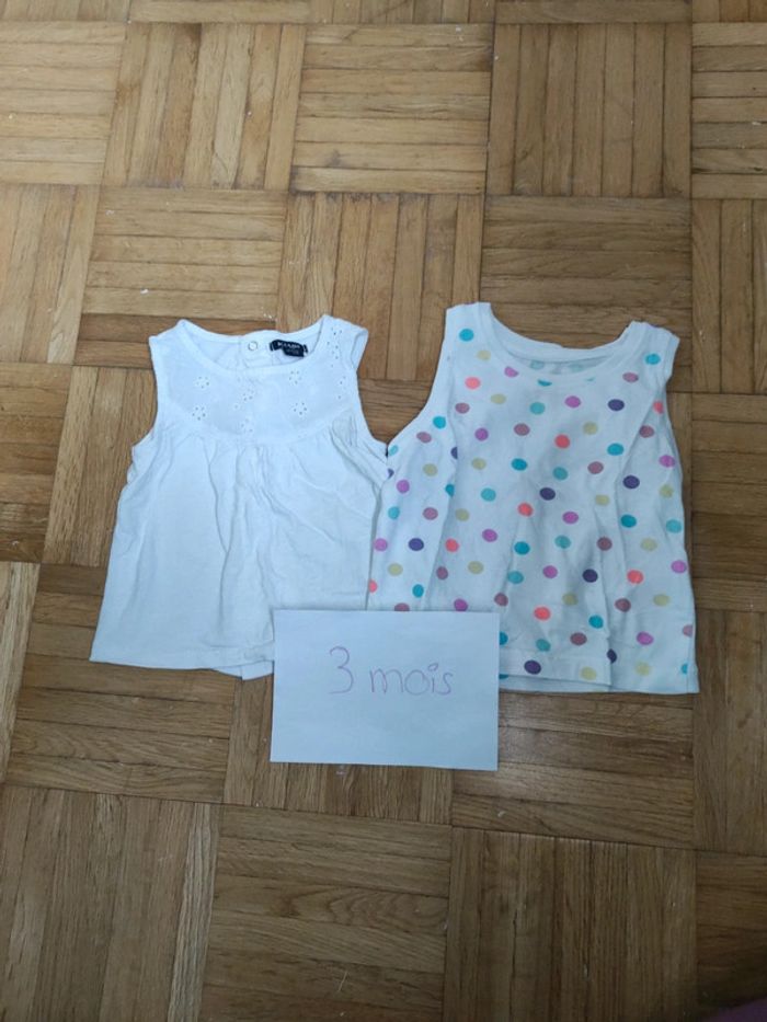 Lot de deux débardeurs 3 mois