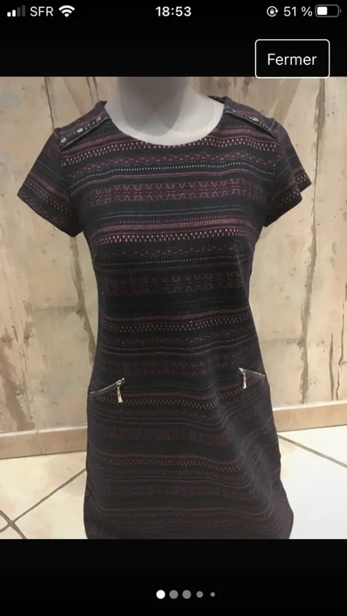 Superbe robe chic et sophistiquée en 38 de marque Armand Thiery en excellent état - photo numéro 2