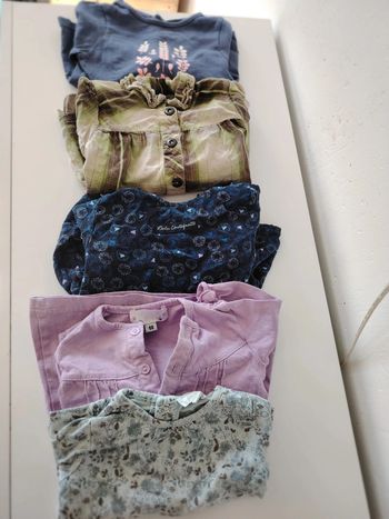 Lot 5 t-shirt manches longues 6 mois