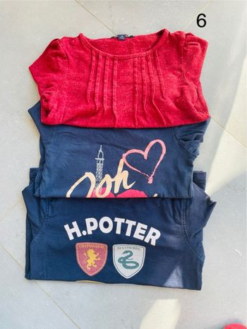 Lot tee shirt manches longues fille hiver 6 ans