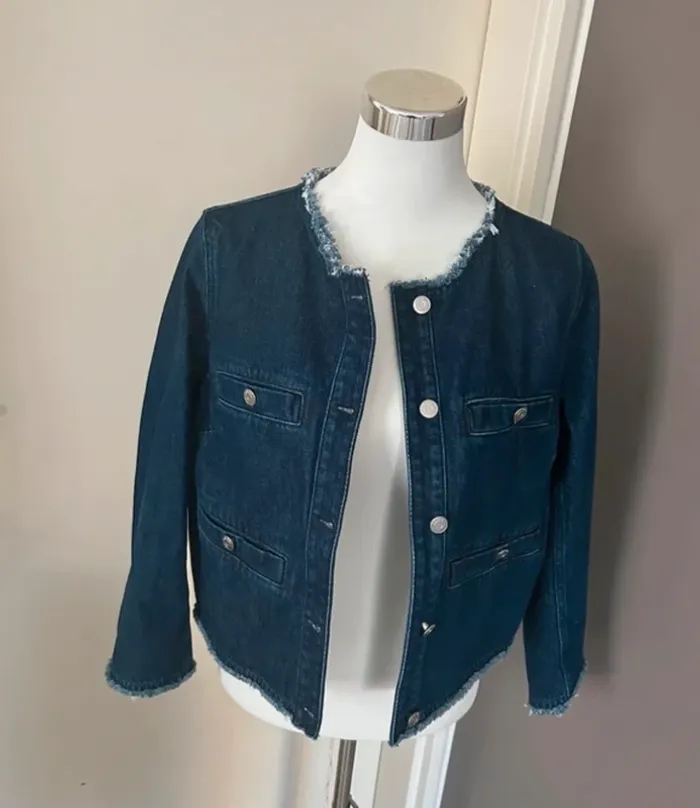 Arket veste en jean bleu femme,  taille 40 état neuf - photo numéro 2