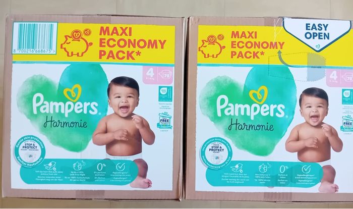 2 cartons Pampers harmonie taille 4