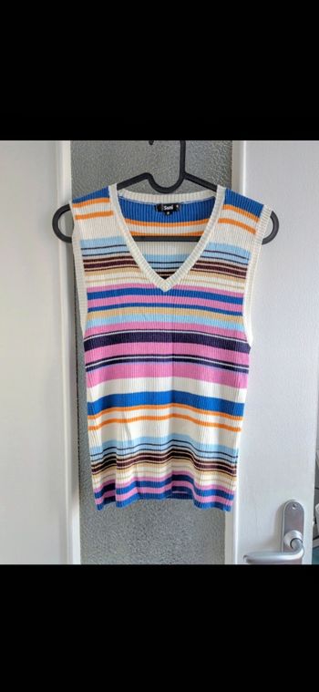 Gilet sans manche vintage coloré en coton