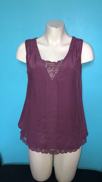 Blouse dentelle intimissimi wineberry 💜 taille S neuf avec étiquette