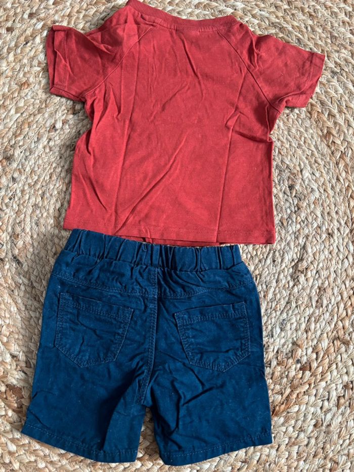 Ensemble été short tee shirt tape à l’œil 12 mois - photo numéro 5