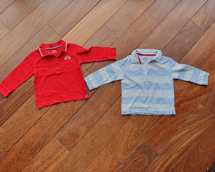 2 polos manches longues Bout'chou bio 2 ans