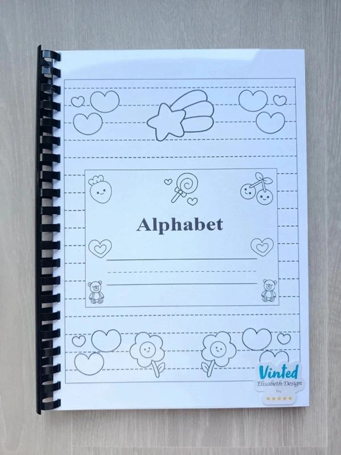 Grand livret d'écriture A4 de l'alphabet