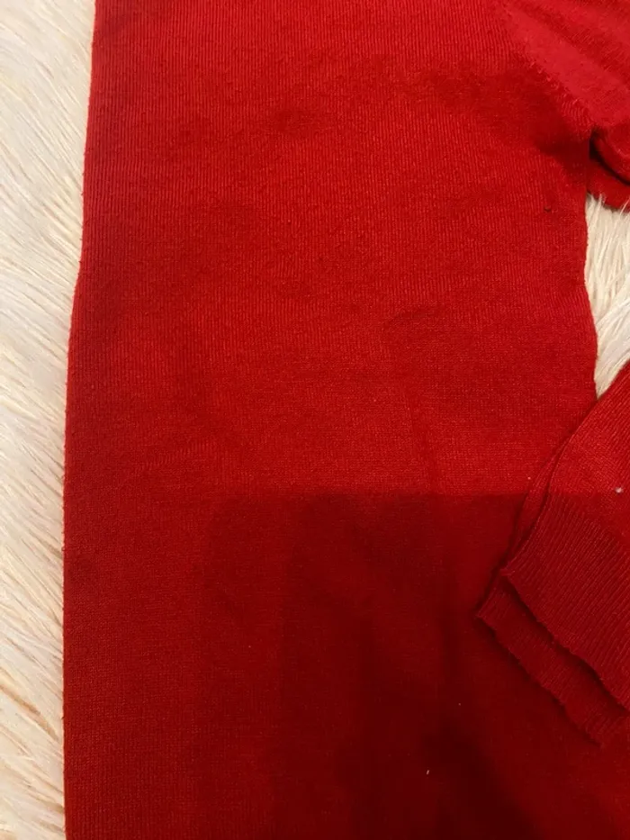 pull rouge en laine 12 ans - photo numéro 2