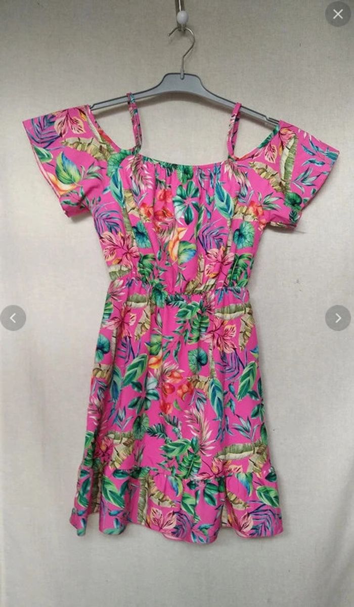 Robe multicolore rose 10 ans - photo numéro 2