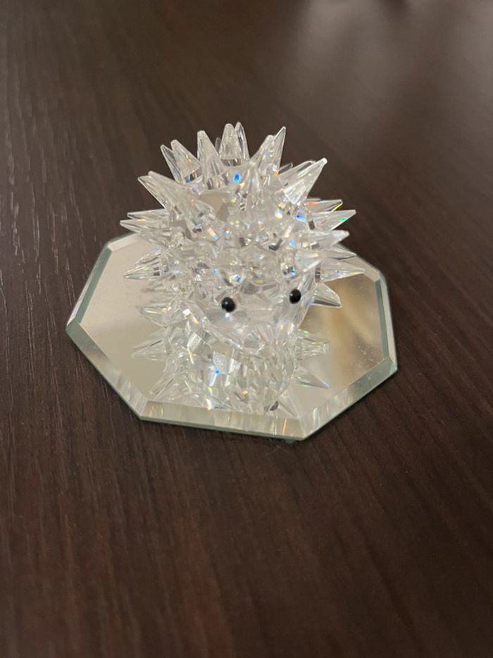 Hérisson Swarovski avec son socle en miroir - photo numéro 3