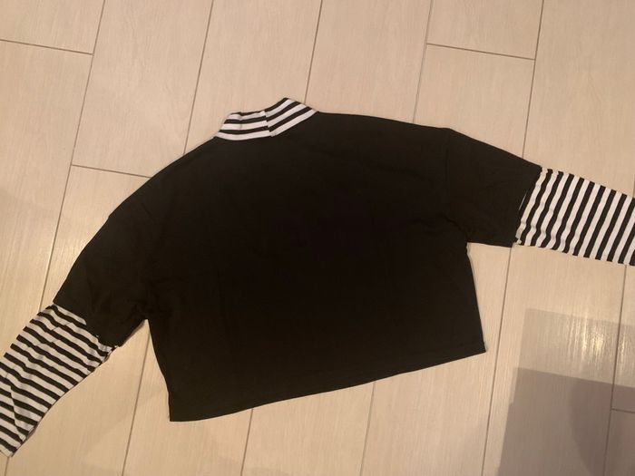 Shein t-shirt ML effet 2 en 1 XS - photo numéro 3