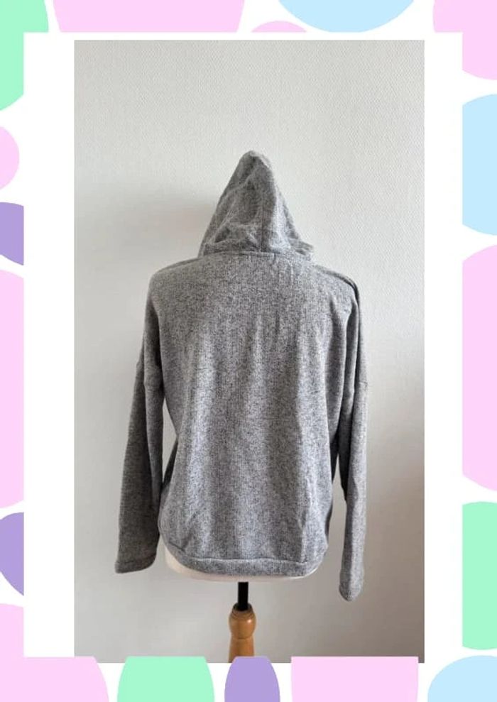 Sweat à capuche gris Gémo - photo numéro 3
