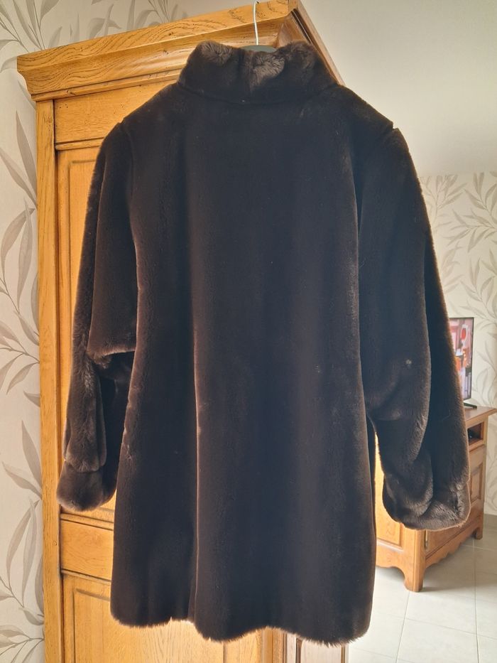 Veste fourrure doublée marron - photo numéro 5