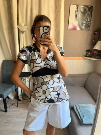 Tunique Tee-shirt grunge tie and die vintage à motif