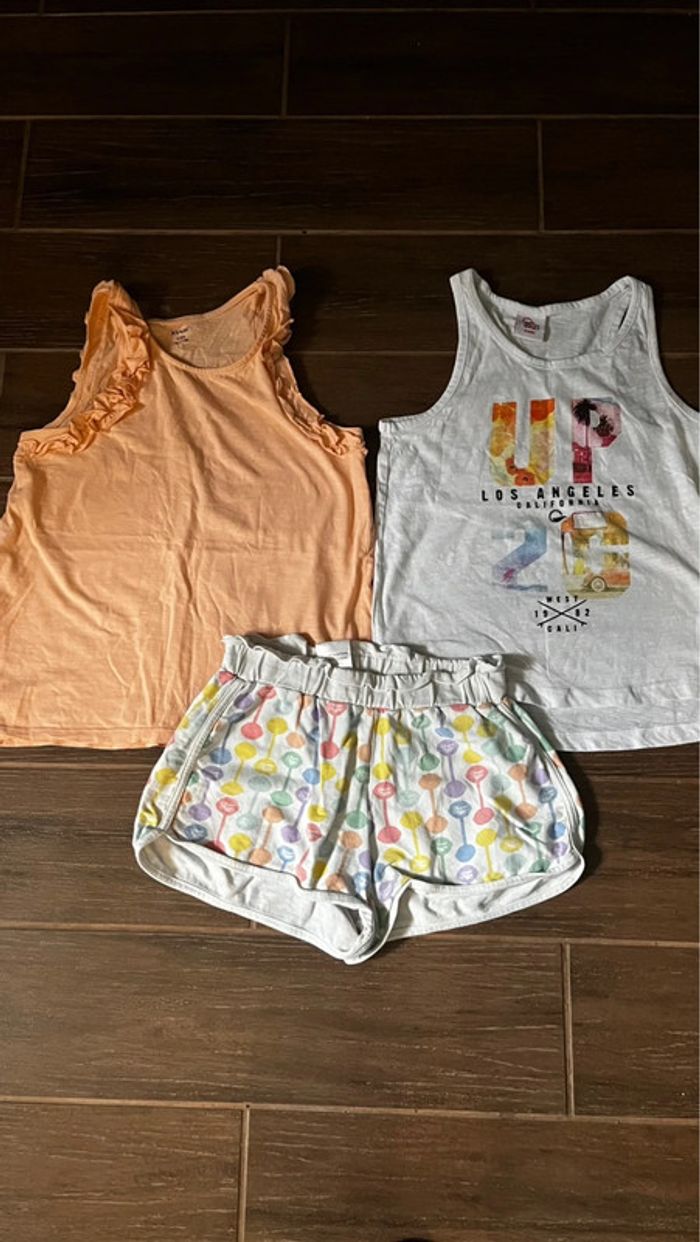 Ensemble short et débardeurs 12 ans filles - photo numéro 2