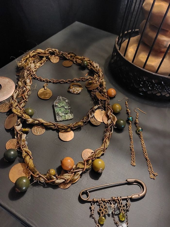 Lot de bijoux vintage ethnique bohème - photo numéro 5