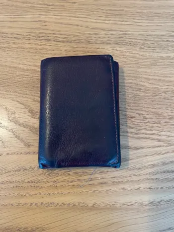 Portefeuille en cuir marron