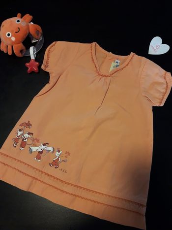 Robe orange 6 mois