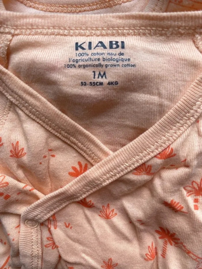 Ensemble body manche courte et pyjama coton - photo numéro 3
