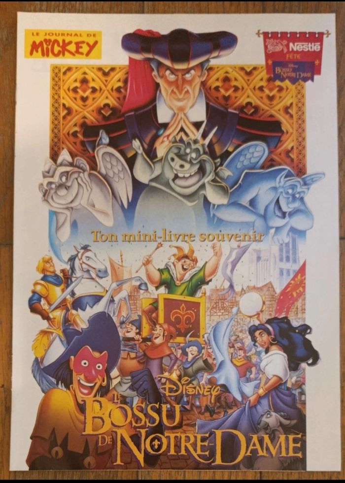 Livret le Bossu de notre dame + 5 fiches mickey vintage - photo numéro 3