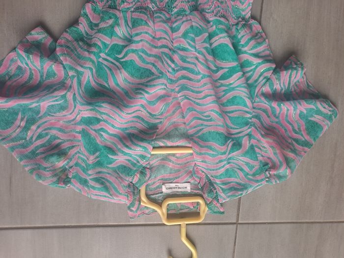 Jolie robe rose vert avec brillance doré Ikoone & Bianka Taille S - photo numéro 8