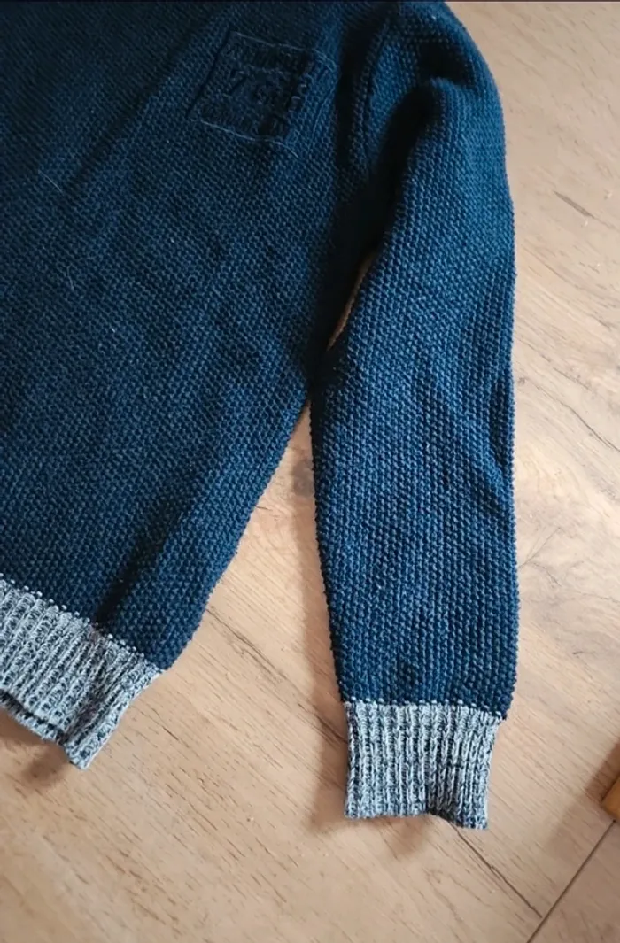 Pull chaud garçon 10 ans bleu marine - photo numéro 3