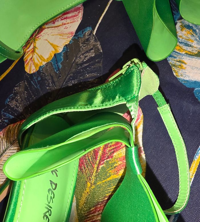 Escarpins vert gros noeud 40 - photo numéro 9