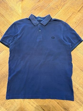 Polo Fred Perry homme bleu indigo twin tipped M vintage