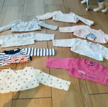 8 t-shirts longues manches bébé fille 12
