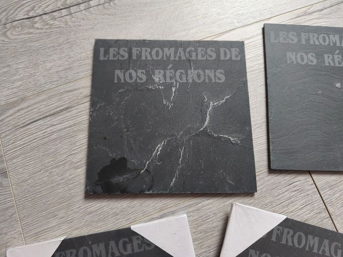 Lot de 6 assiettes carrées en ardoise. - photo numéro 3