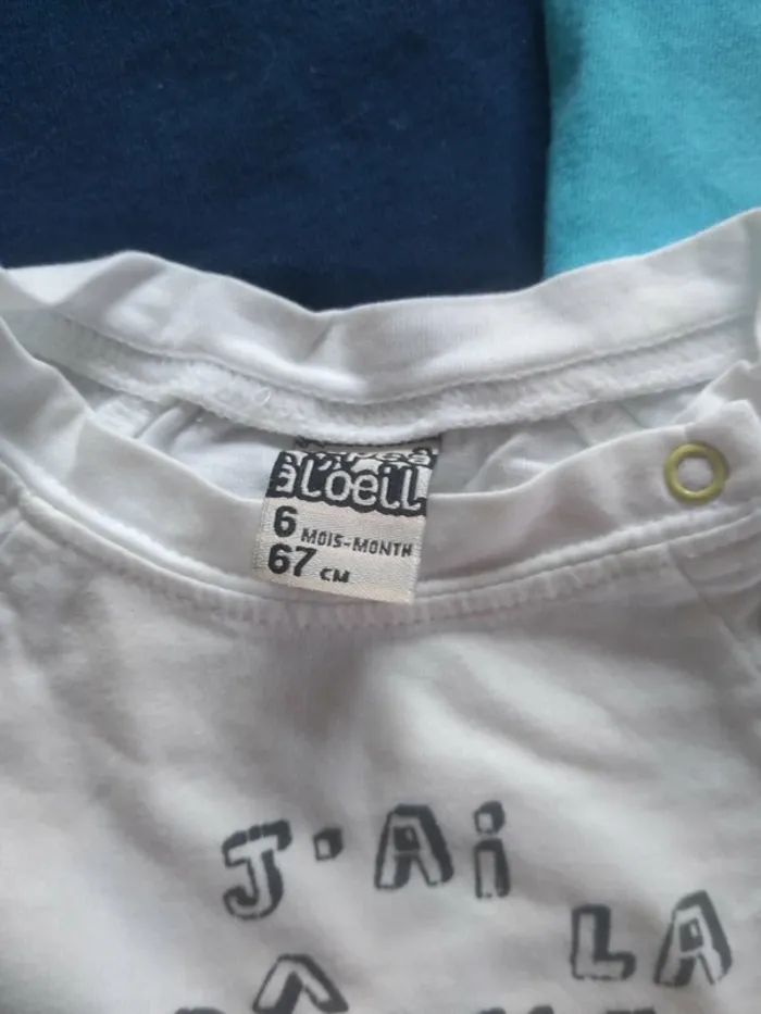 Lot de 4 Tee Shirt Garçons 6 Mois - photo numéro 2