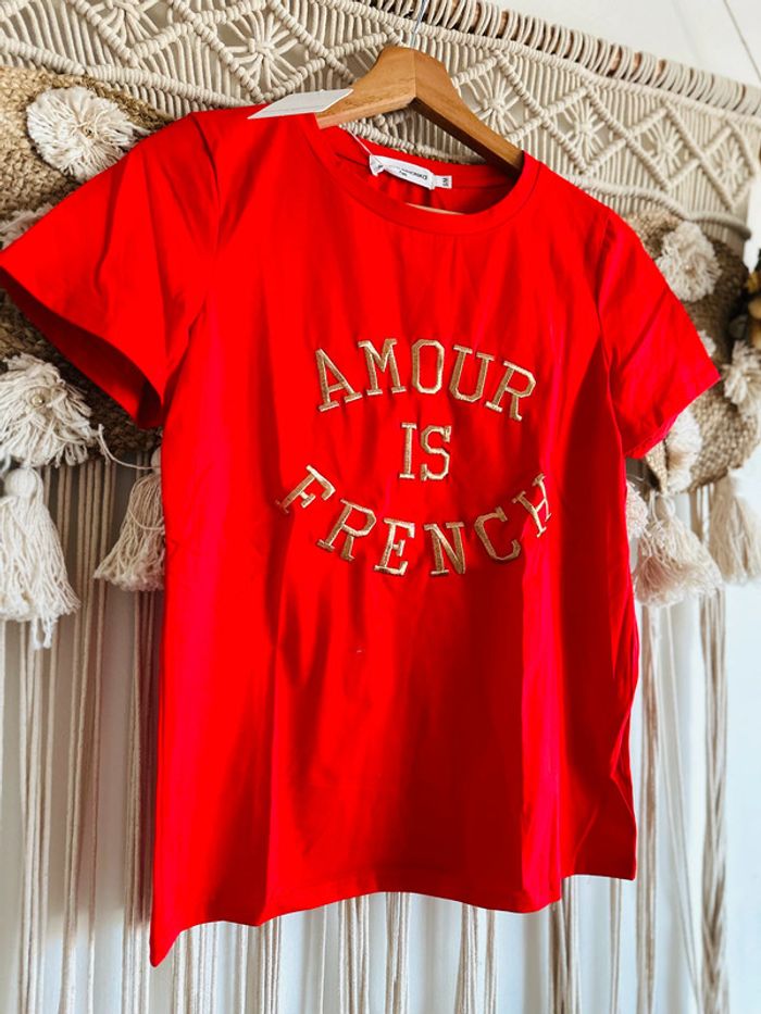 T-shirt "Amour is French" S/M Neuf