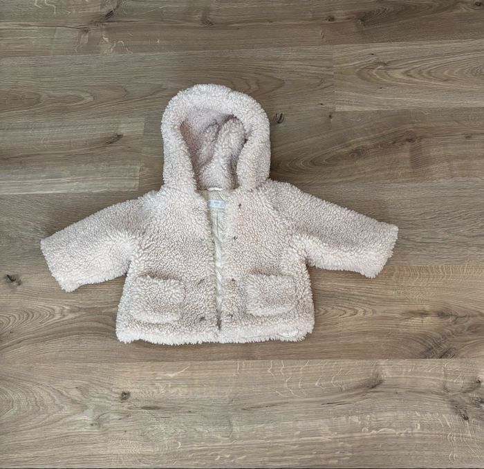 Manteau  Sherpa crème bébé fille Mango 9-12 mois