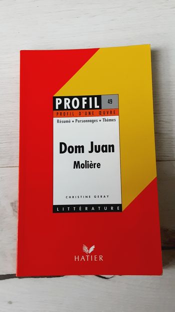 Livre profil littérature, Dom Juan, Molière , Hatier