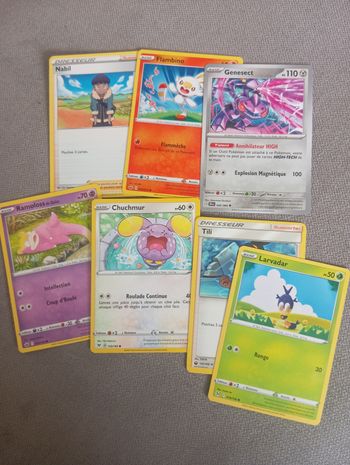 Lot 7 Cartes Pokémon Mixtes Sans Doubles
