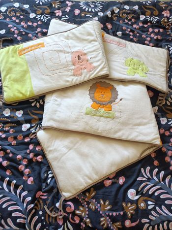 Lot 2 tours de lit tex animaux