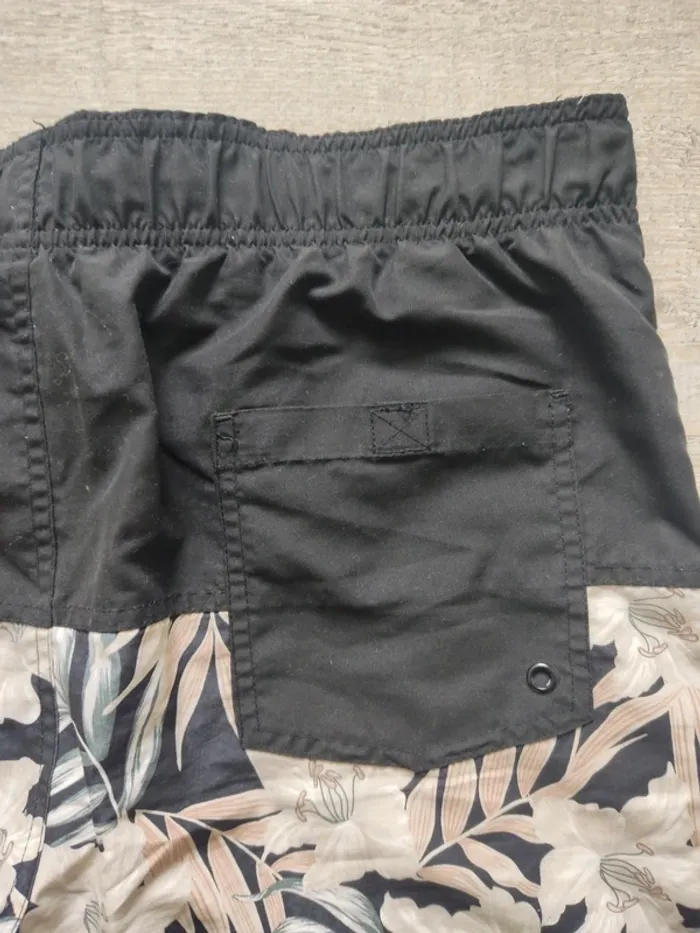 Short de bain noir motif tropical taille M Cedar Wood State - photo numéro 6