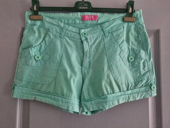 Short style cargo élastiqué femme - Taille 40 / L - E&D - Vert d'eau