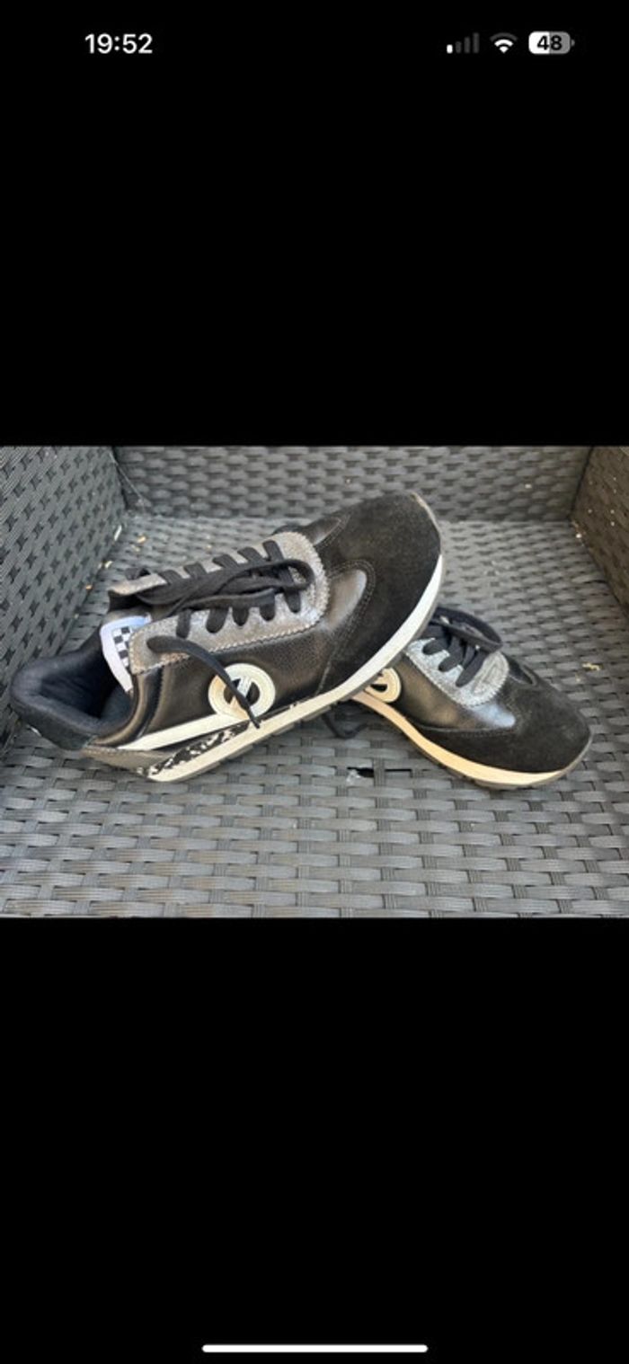 superbe paire de baskets No Name en cuir noir et argent, taille 37 - photo numéro 5