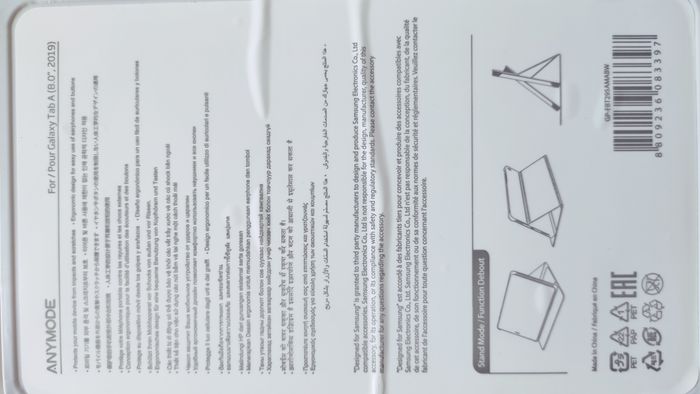 Étui Anymode Samsung Galaxy Tab A 8 (2019) – Neuf emballé - photo numéro 2