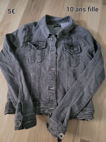 Veste jeans grise 10 ans