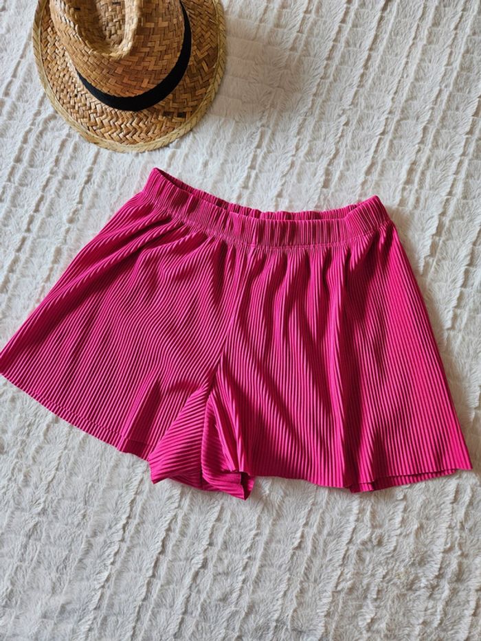 Short fuchsia jupe culotte taille 38 Kiabi - photo numéro 4
